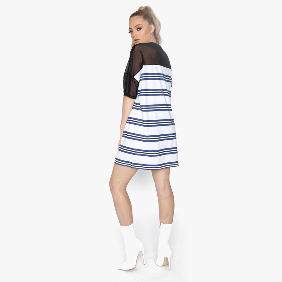 Navy Stripe T-Shirt Dress Jersey Girl Official Navy Stripe T-Shirt Dress Jersey Girl Official