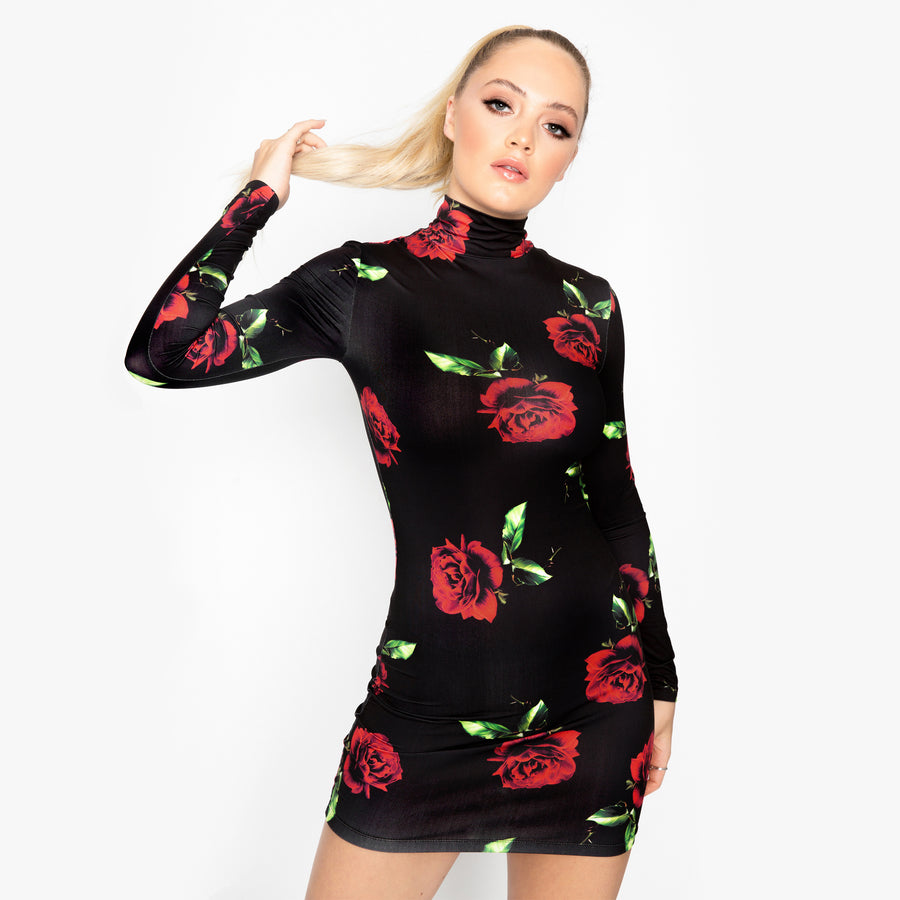 Rose Red Jersey Dress – Girl Official